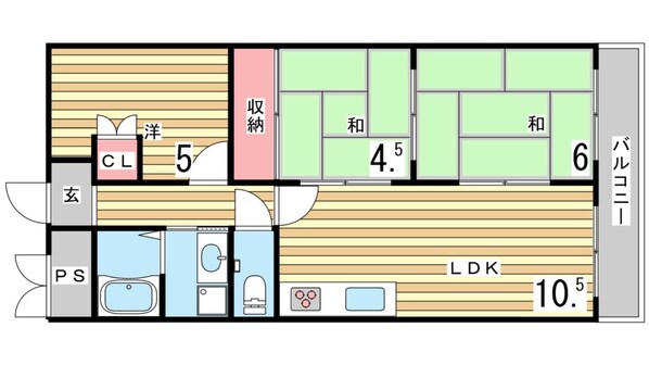 新長田駅 徒歩12分 4階の物件間取画像